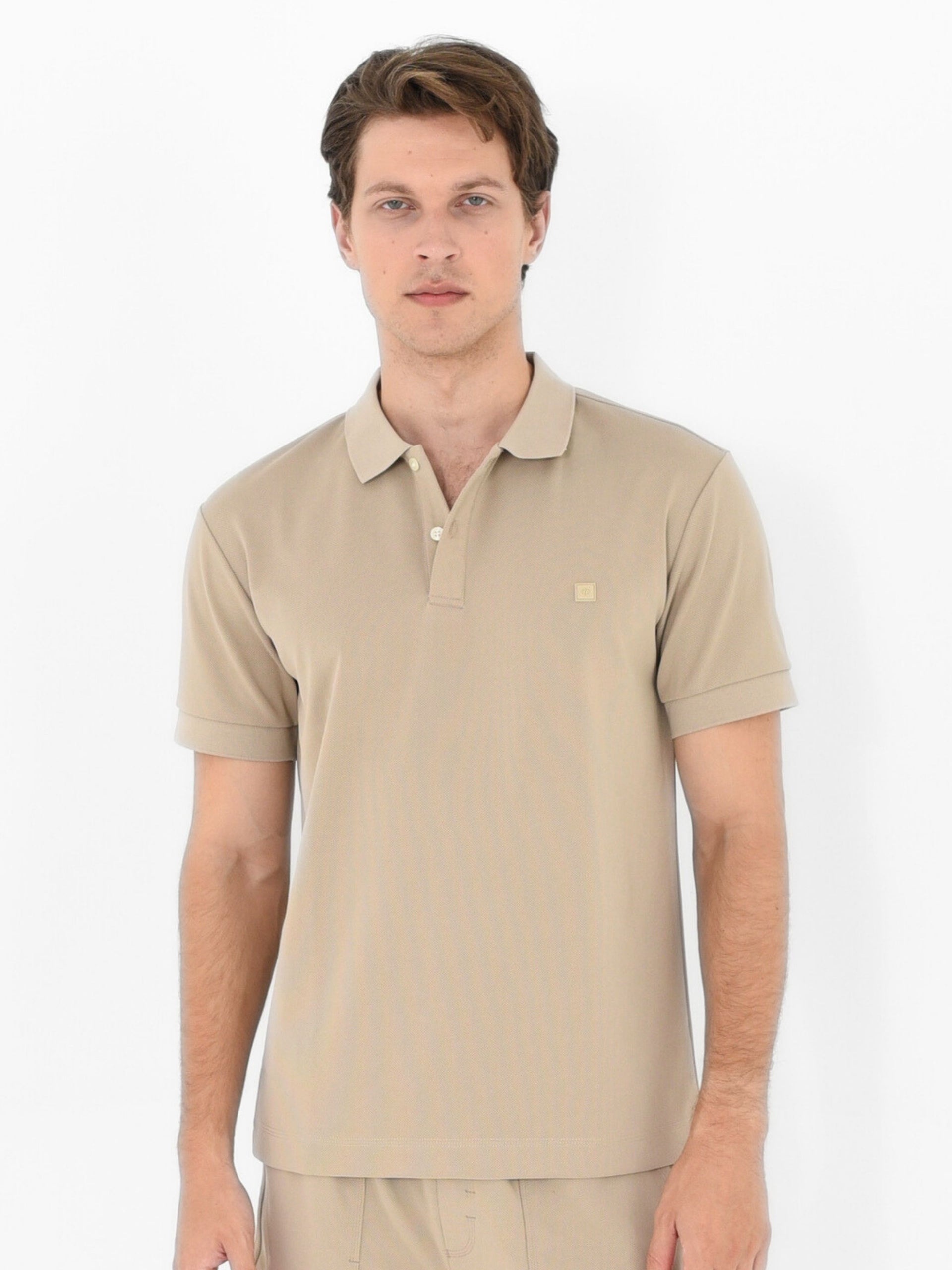 Honeycomb Textured Polo Shirt