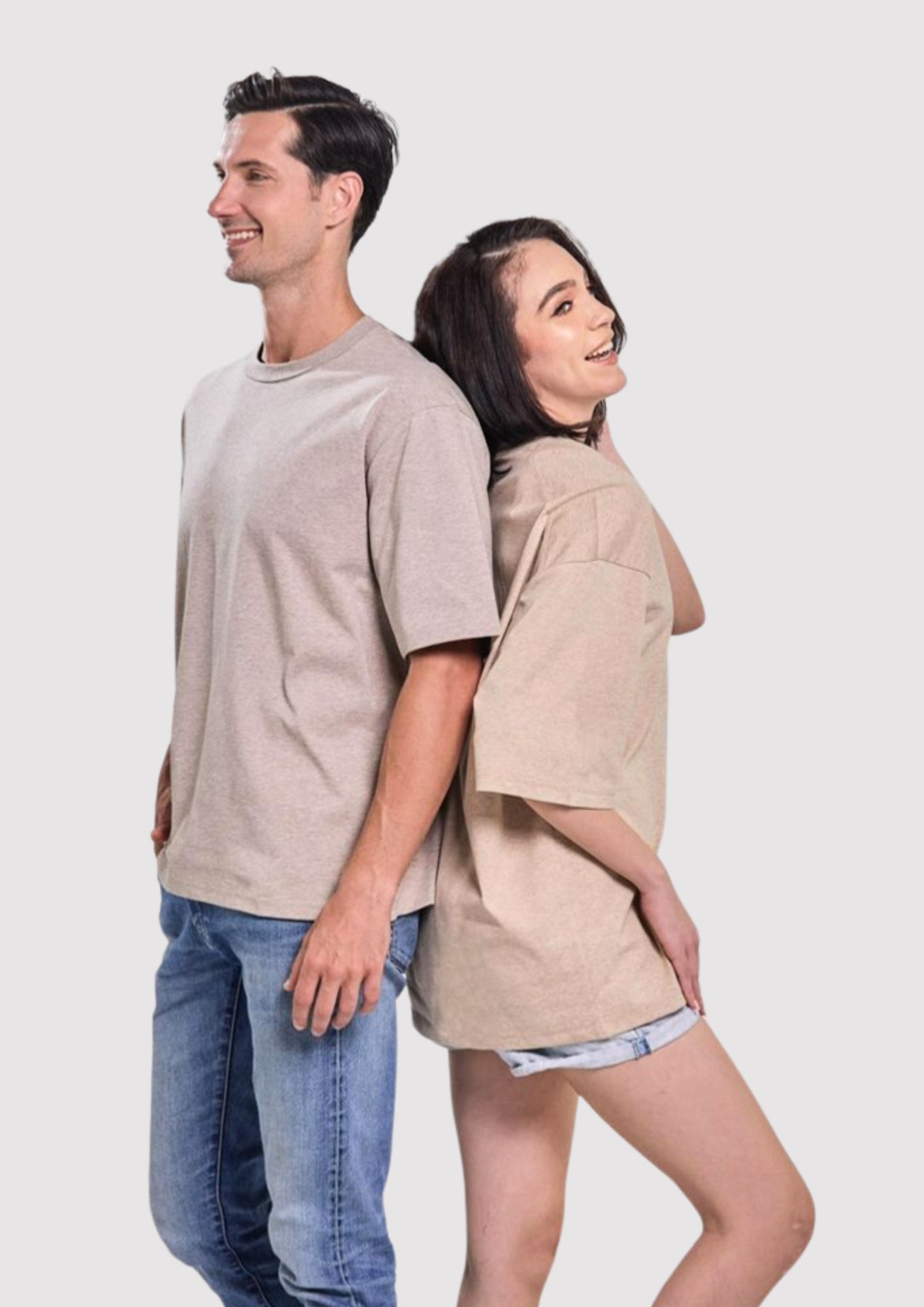 Quad Tech Sorona Polymer Oversized CloudFit T-Shirt Brown With Models