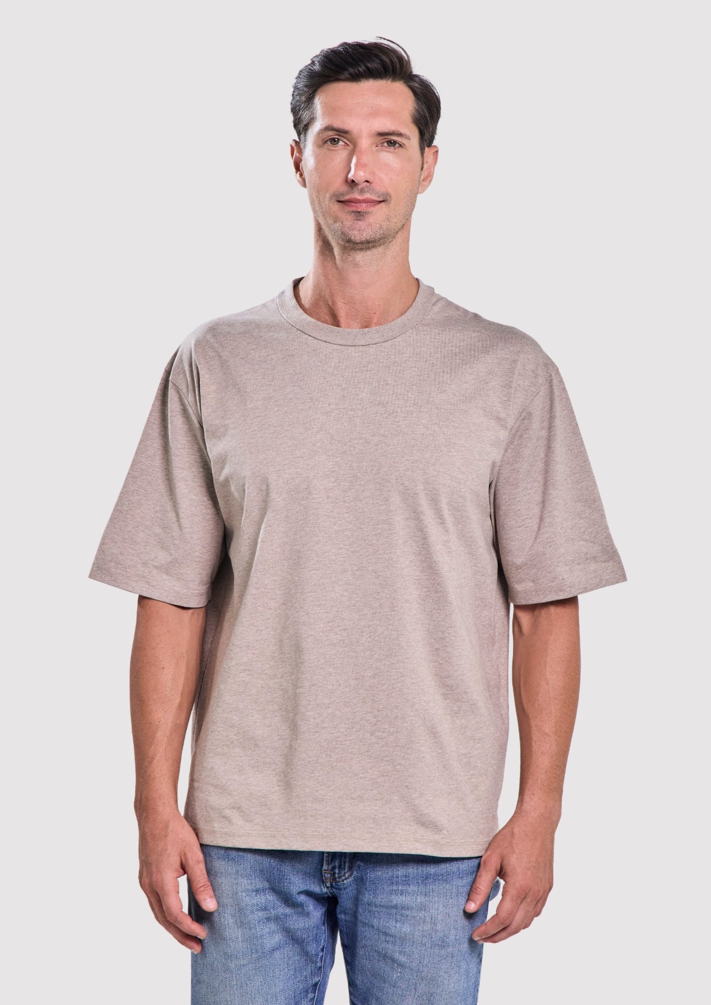 Quad Tech Sorona Polymer Oversized CloudFit T-Shirt Brown Front View