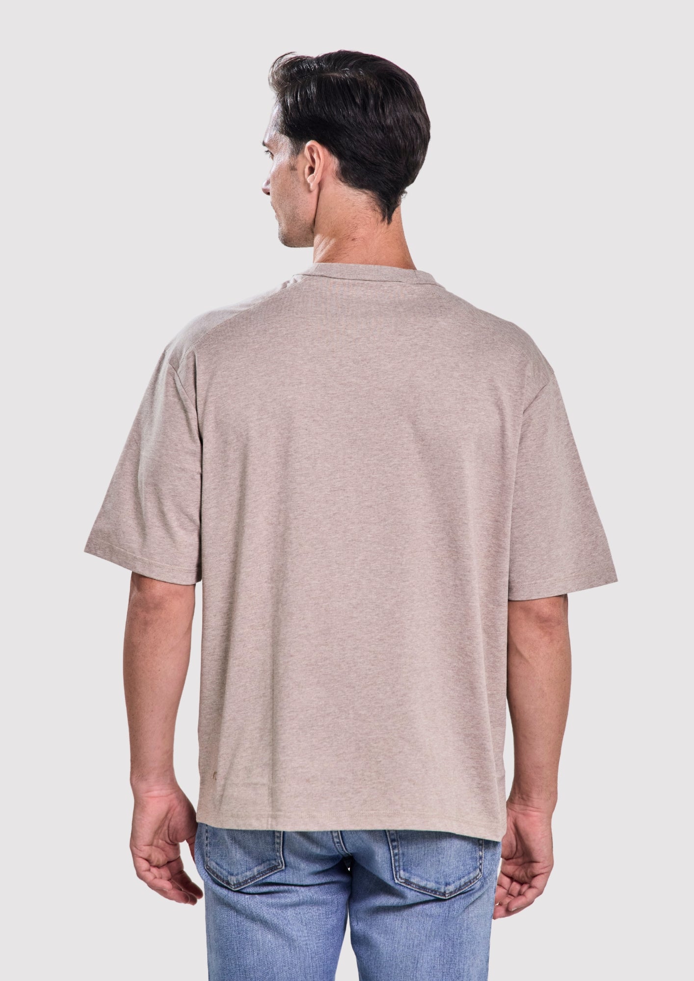 Quad Tech Sorona Polymer Oversized CloudFit T-Shirt Brown Back View