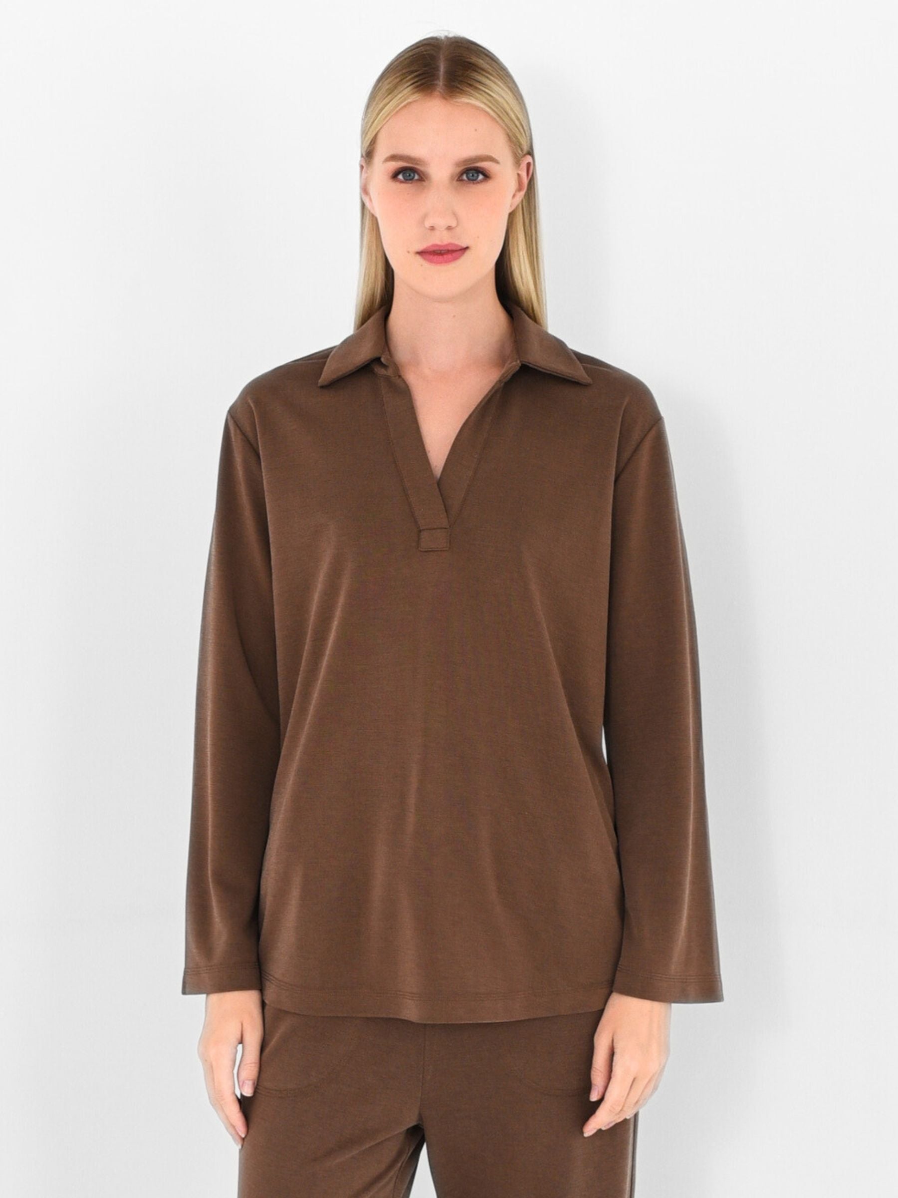Tencel Timeless Women’s Open-neck Tunic Shirt