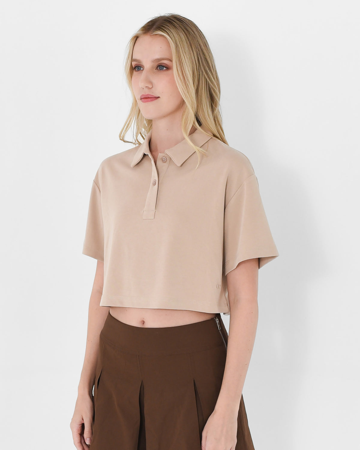 Tencel Drop-Shoulders Crop Top