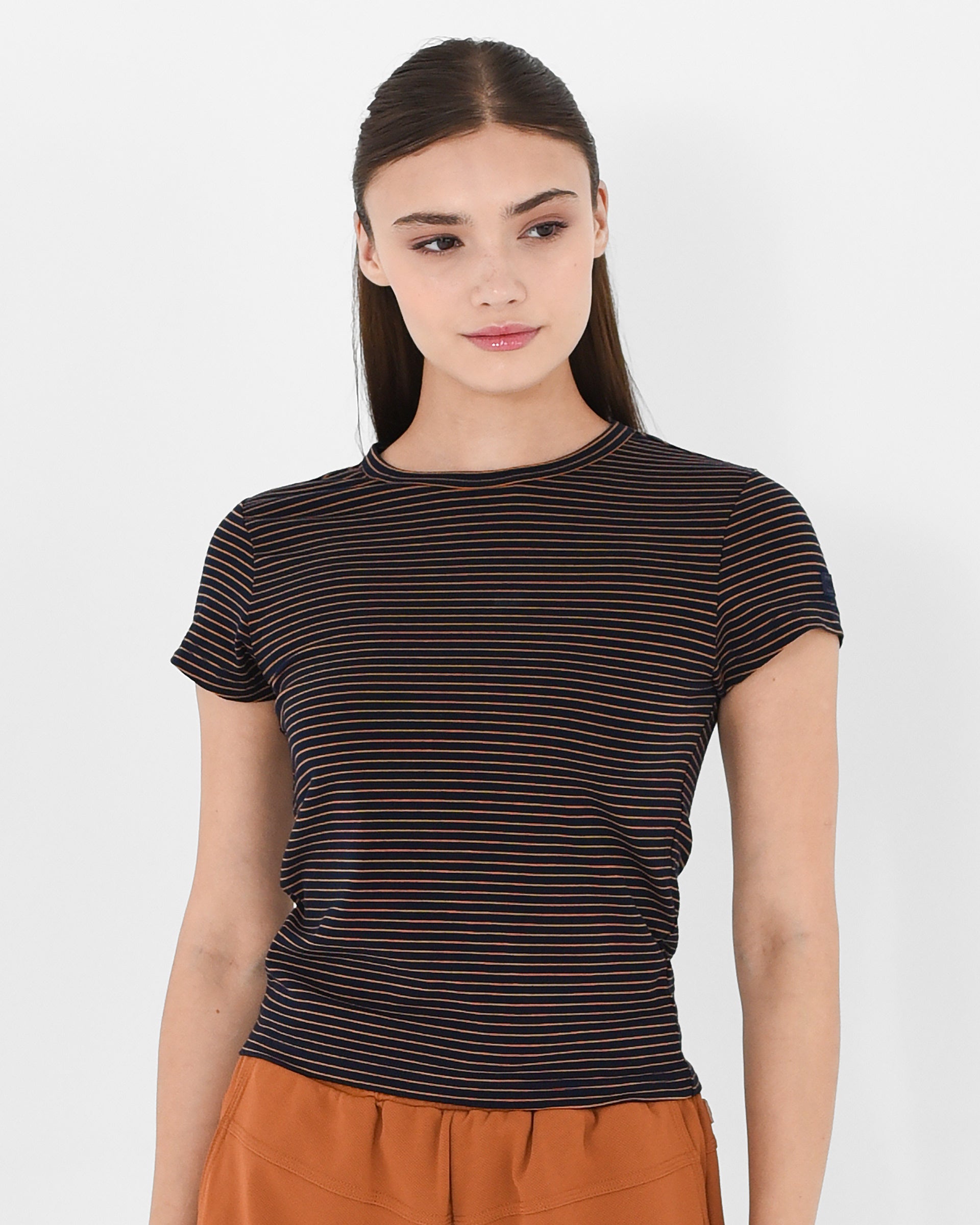 Striped Shorts Sleeve Tee