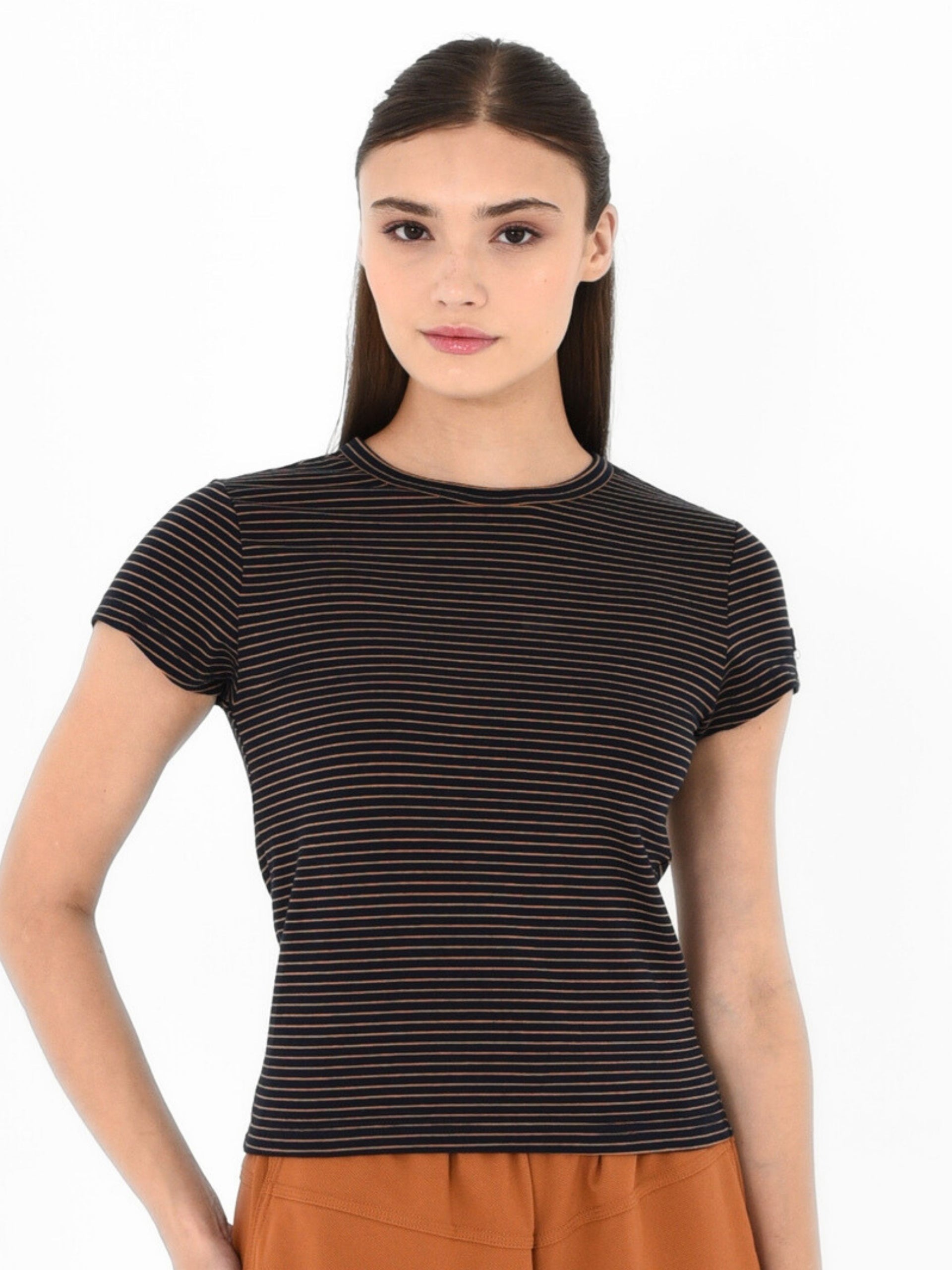 Striped Shorts Sleeve Tee